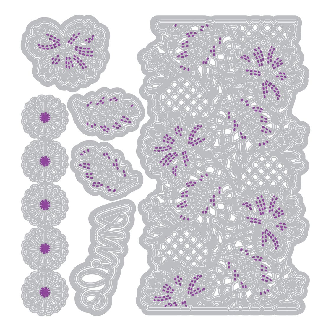 Sizzix Thinlits Die Set - Lovely Lace by Vicki Boutin