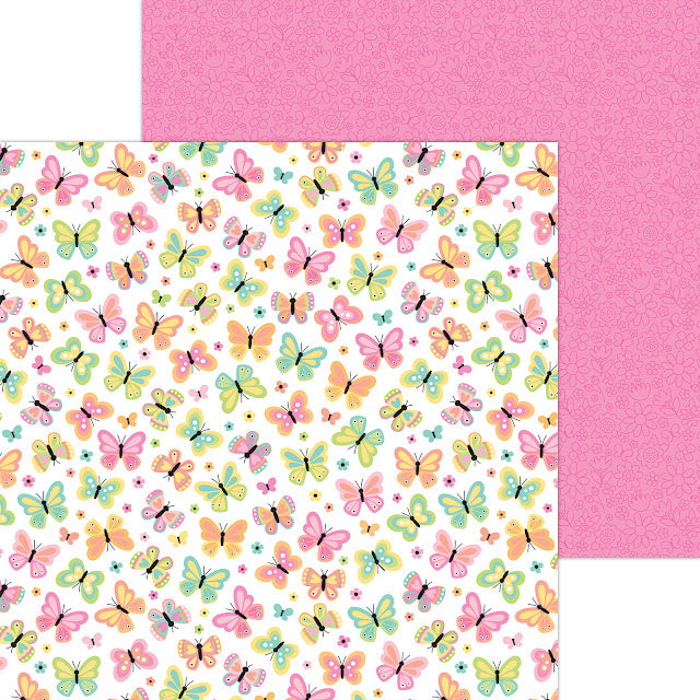 Doodlebug Double-Sided Paper Pack 12"X12" - Butterfly Kisses