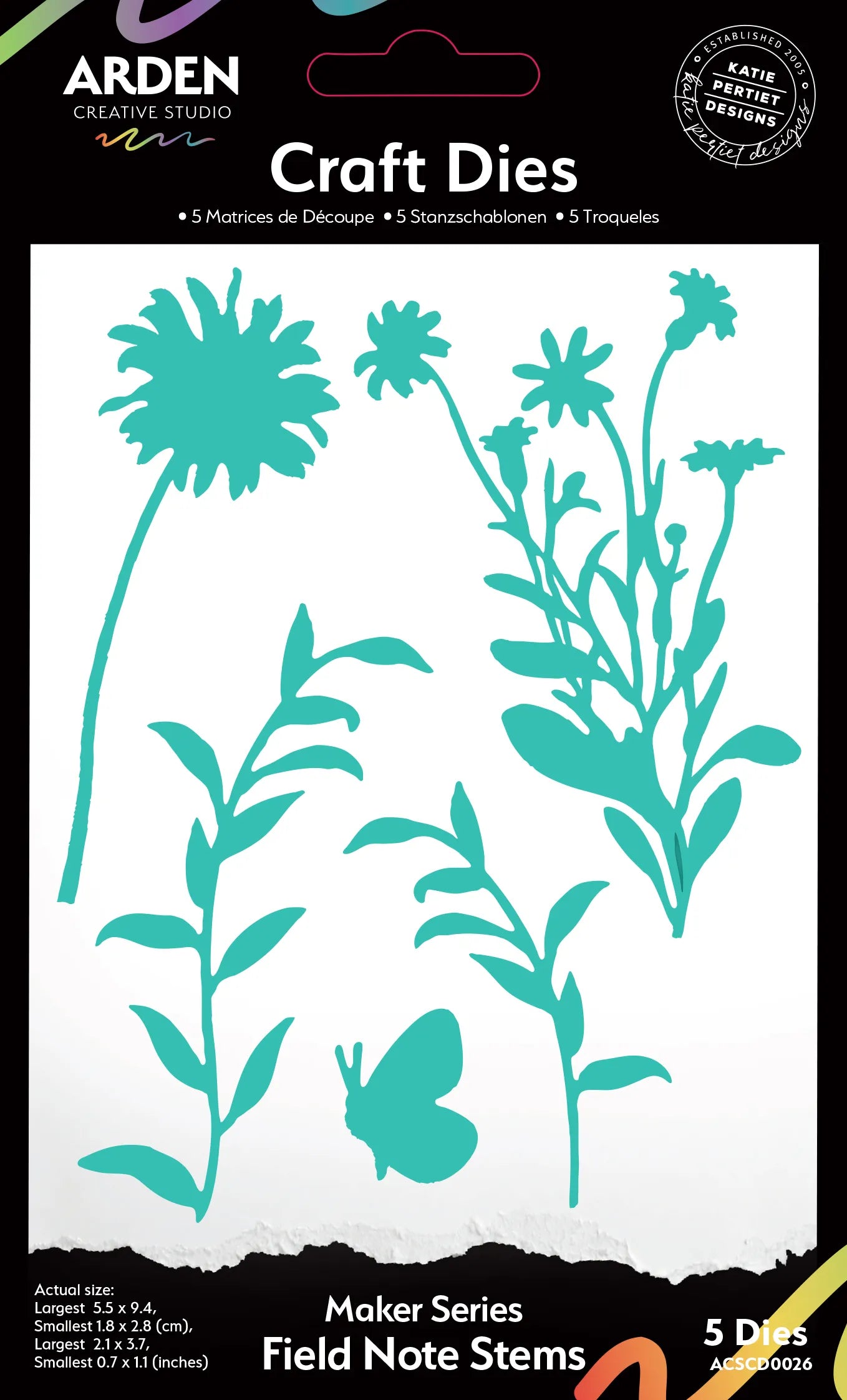 Arden Creative Studio - Maker Series - Field Notes - Stems - Craft Die Set - Designed by Katie Pertiet Designs