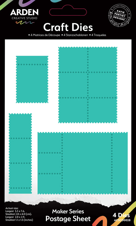 Arden Creative Studio - Maker Series - Field Notes - Postage Sheet - Craft Die Set - Designed by Katie Pertiet Designs