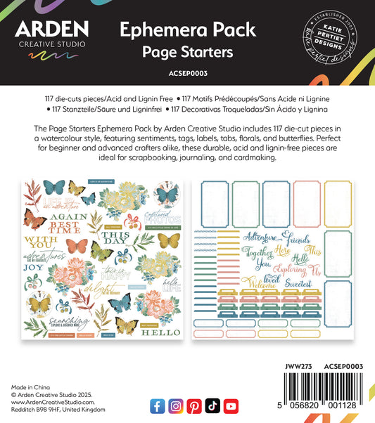 Page Starters Ephemera Pack Arden Creative Studion Katie Pertiet