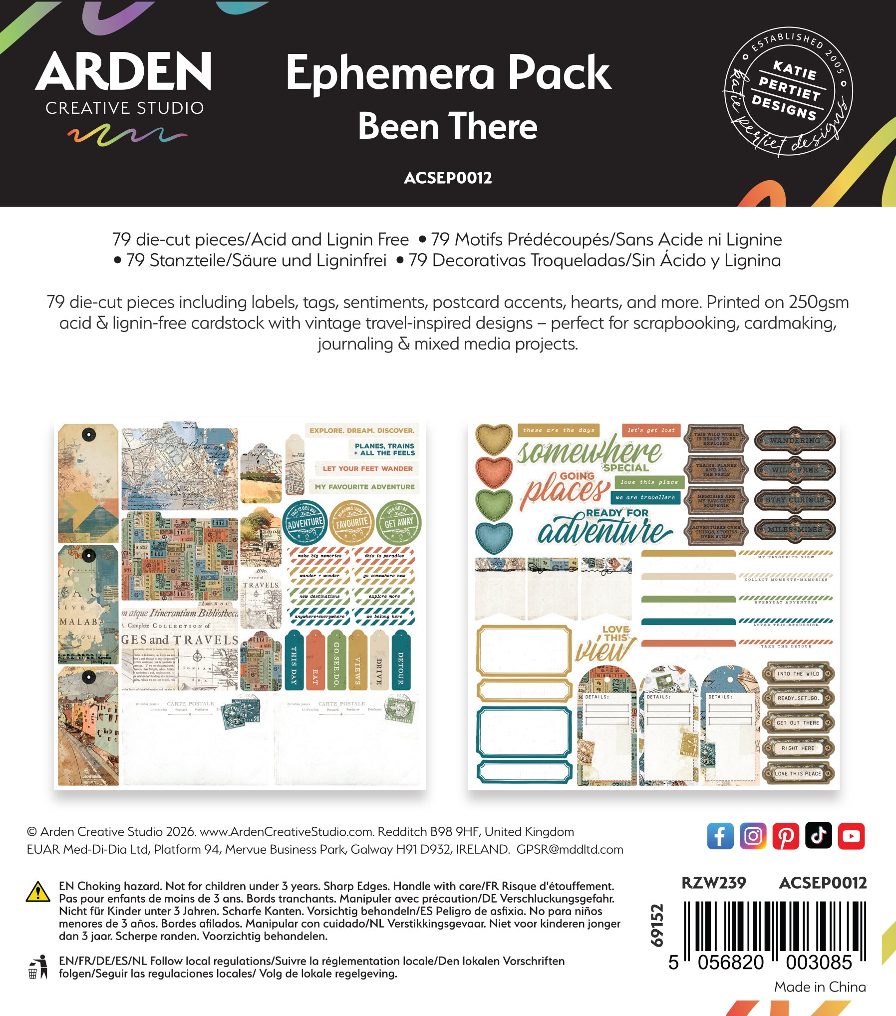 Arden Creative Studio - Been There - Rub-On Transfer Set