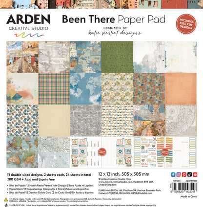 Arden Creative Studio - Been There Paper Pad 12X12 - Designed by Katie Pertiet Designs