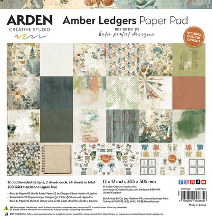 Amber Ledgers Paper Pad 12X12 - Designed by Katie Pertiet Designs