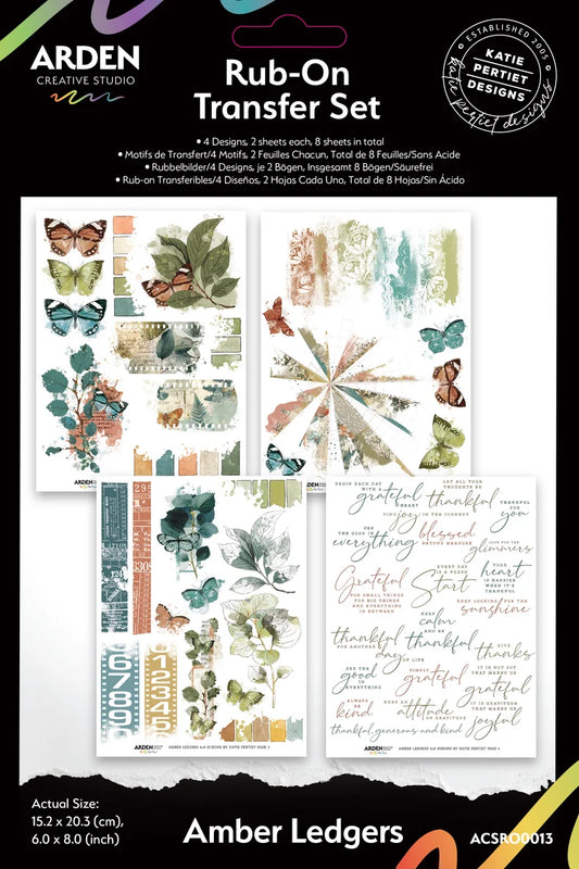 Arden Creative Studio - Amber Ledgers - Rub-On Transfer Set
