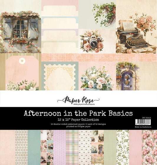 Paper Rose Studio Afternoon in the Park 12x12 Basic Paper Collection