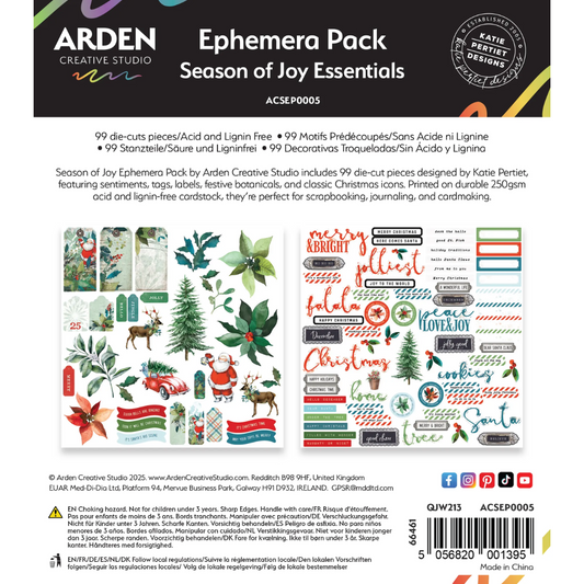 Arden Creative Studio - Katie Pertiet - Season of Joy Ephemera Essentials Pack