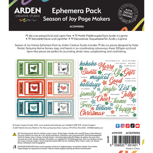 Arden Creative Studio - Katie Pertiet - Season of Joy Ephemera Page Makers