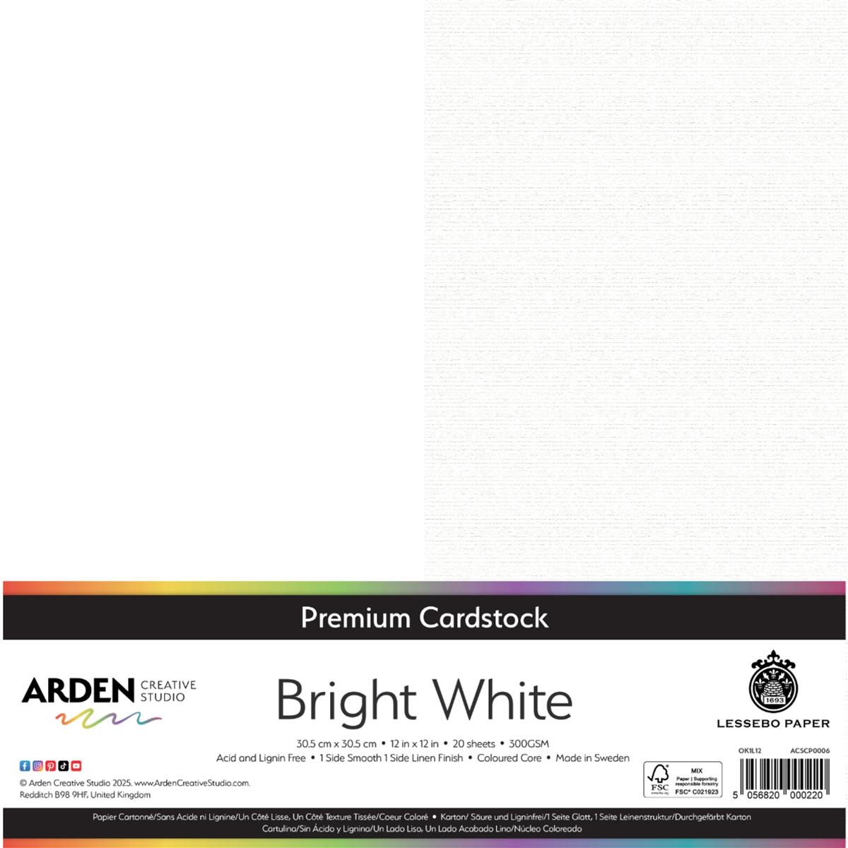 Arden Creative Studio - Premium Bright White Cardstock