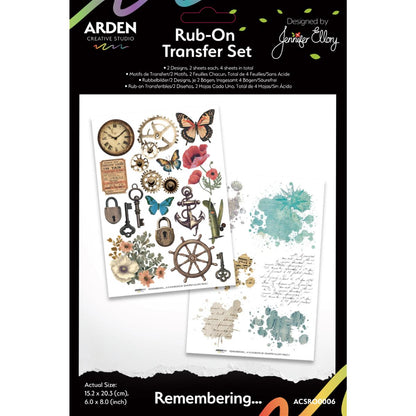 Arden Creative Studio Remembering… Rub-On Transfer Set