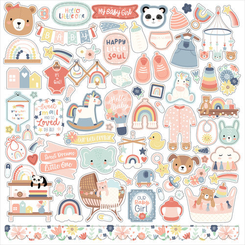 Baby On Board Girl Collection Paper Pack 12"X12"