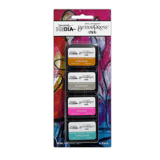 Dina Wakley MEdia Spellbinders BetterPress Mini Ink Kit - Dina's Faves