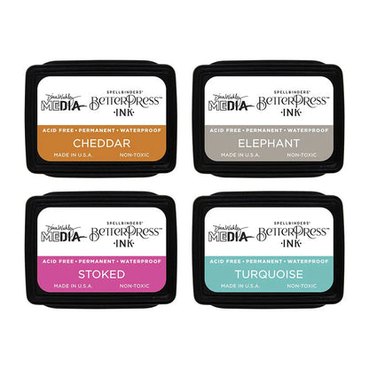 Dina Wakley MEdia Spellbinders BetterPress Mini Ink Kit - Dina's Faves