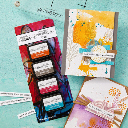 Dina Wakley MEdia Spellbinders BetterPress Mini Ink Kit - Dina's Faves