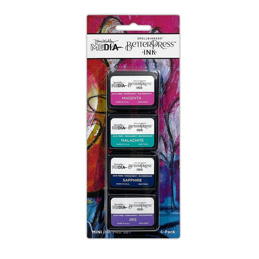 Dina Wakley MEdia Spellbinders BetterPress Mini Ink Kit - Happy