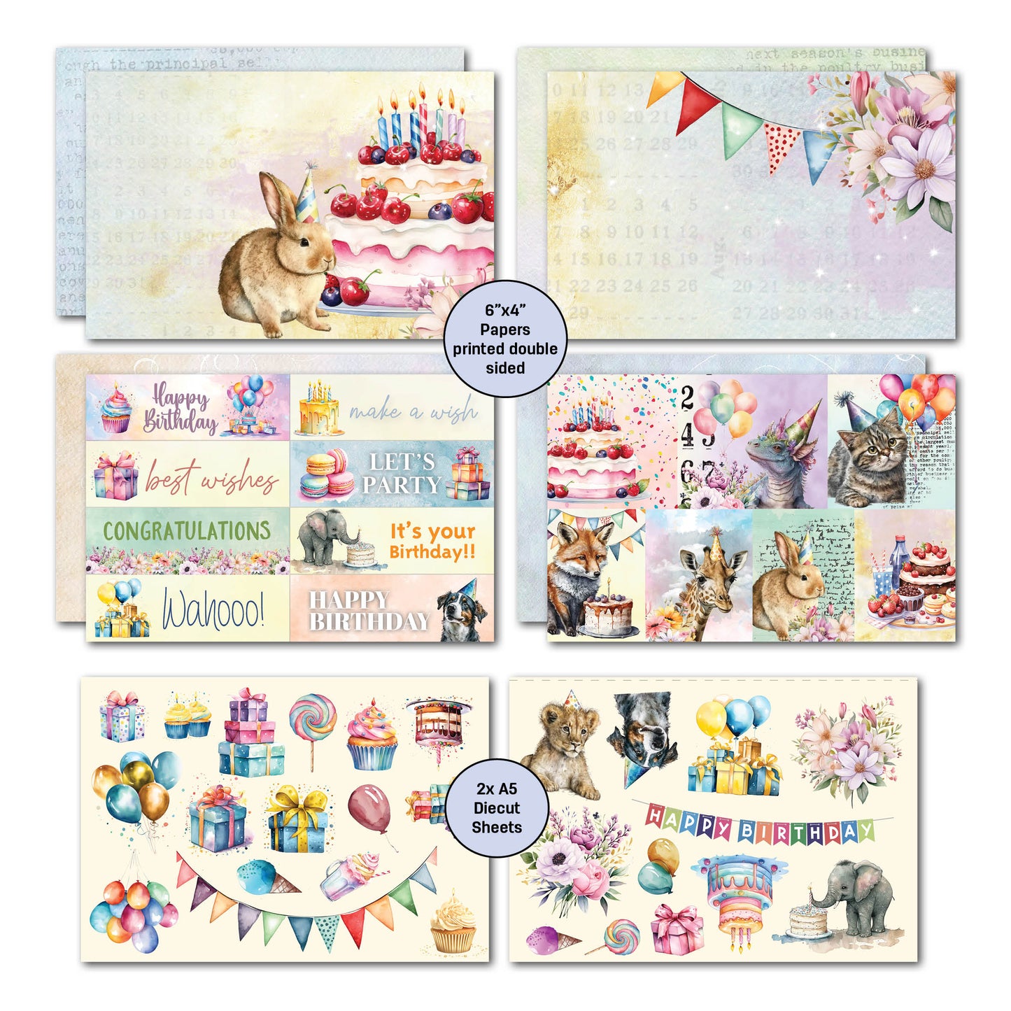 3Quarter Designs - Birthday Wishes - 6x4 Card Pack