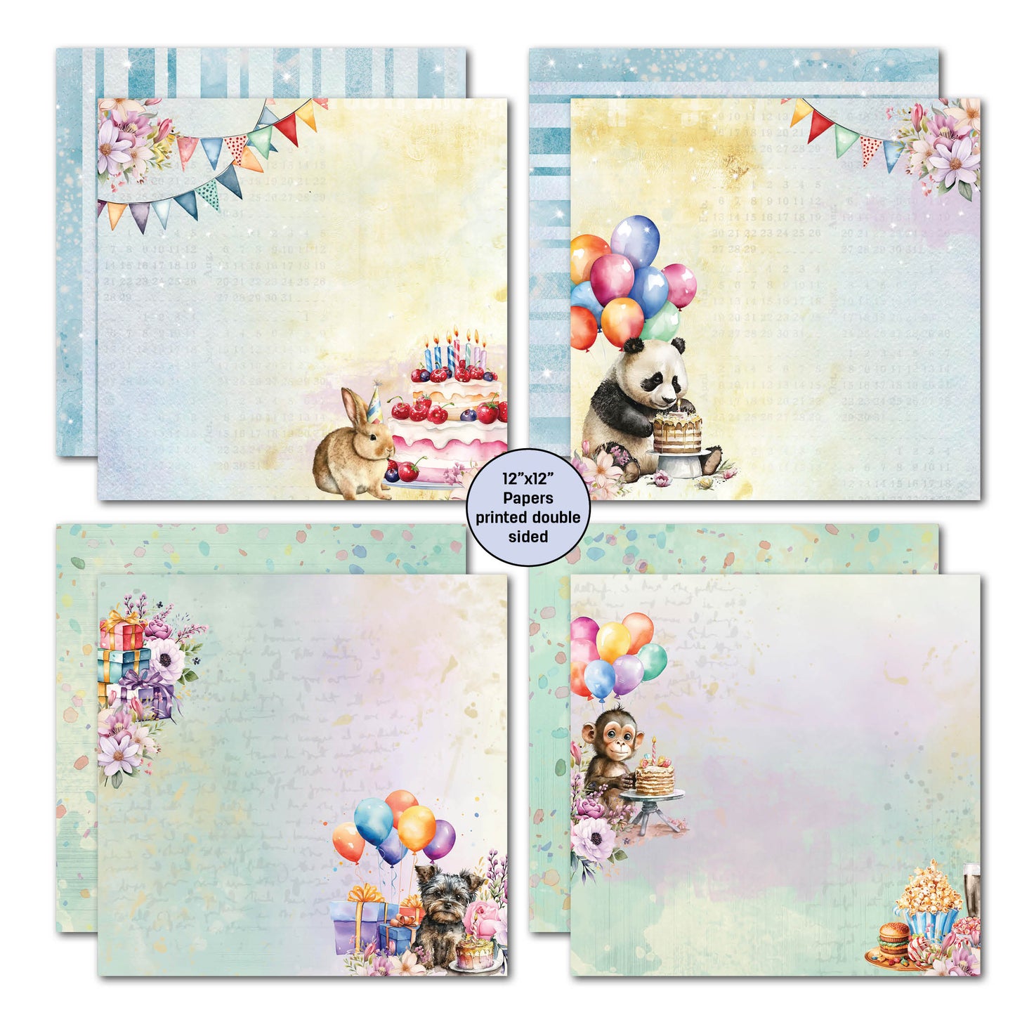 3Quarters Designs - Birthday Wishes - 12"x12" Pack