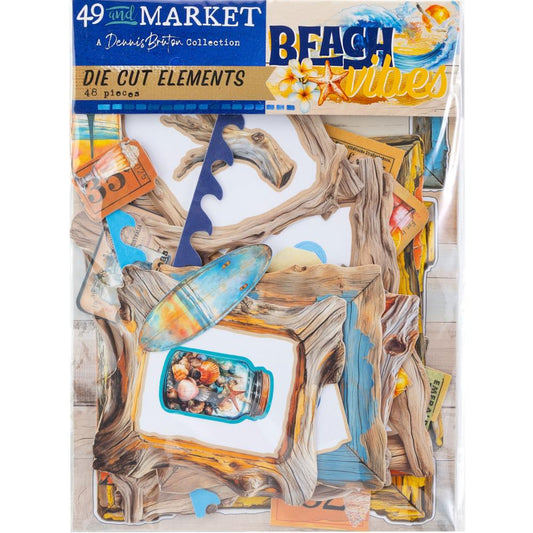 Beach Vibes Die-Cut Elements by Dennis Bruton