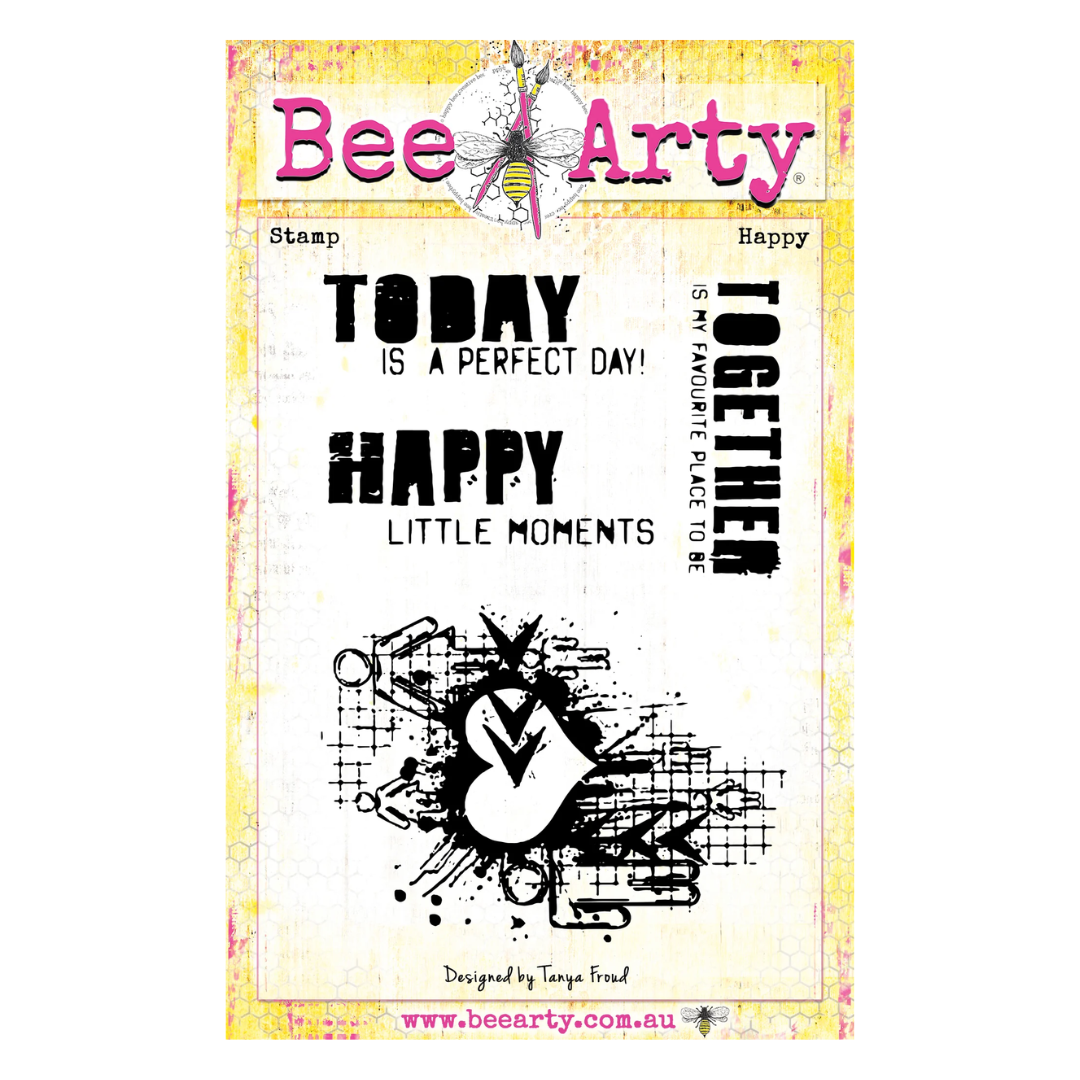 Bee Arty - Chit Chat - Happy - Clear Stamp Set