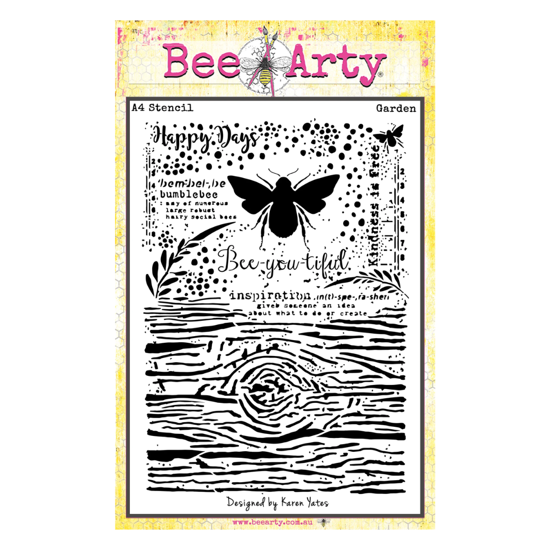 Bee Arty - Garden - A4 Stencil