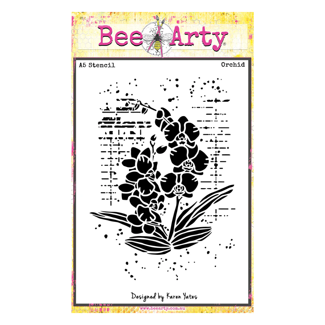 Bee Arty - Wild At Heart - Orchid - Stencil