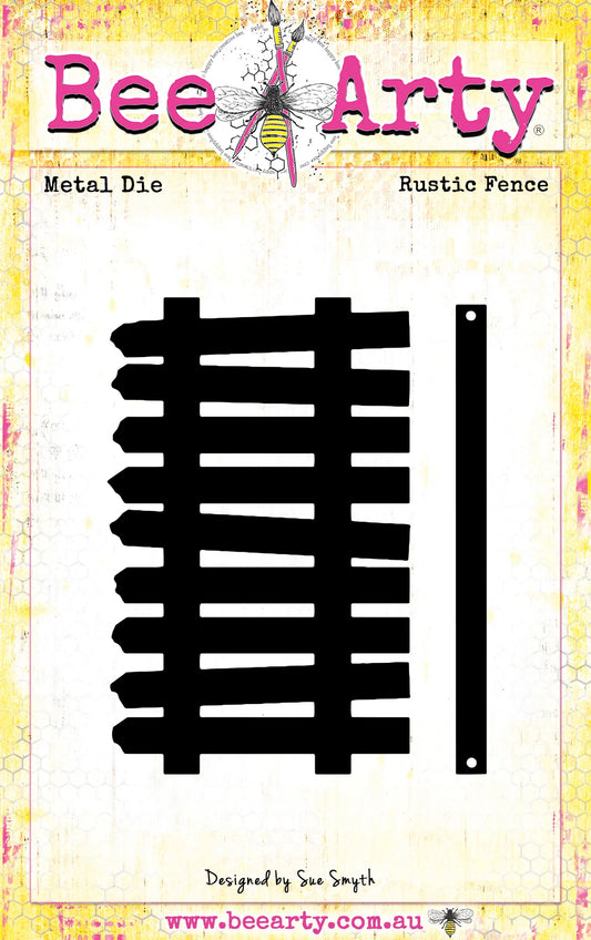 Bee Arty - Garden Meadows - Rustic Fence - Metal Die - by Sue Smyth