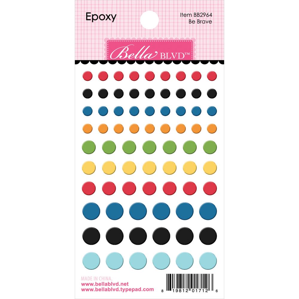 Bella Blvd Epoxy Stickers - Be Brave Teen Vibe Carson BB2964