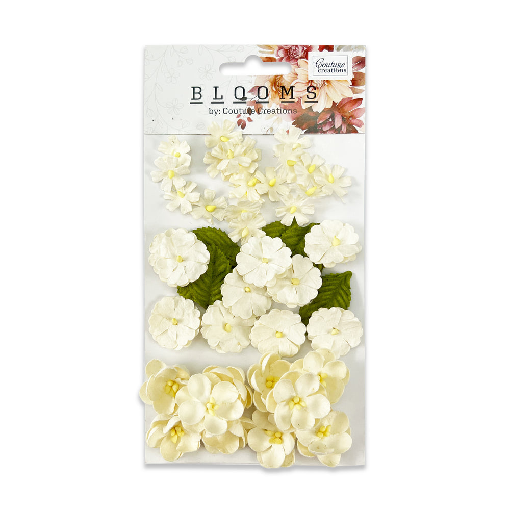 Blooms - Paper Flowers - Naturals #7 - 49 pieces