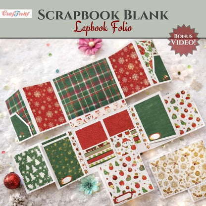 CrafTreat Scrapbook Blank Precut Album Base - LapBook Folio - Ivory