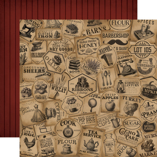 Vintage Market Collection Paper Pack 12"X12"