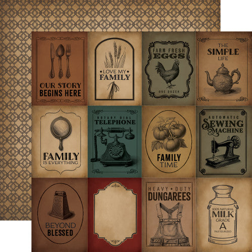 Vintage Market Collection Paper Pack 12"X12"