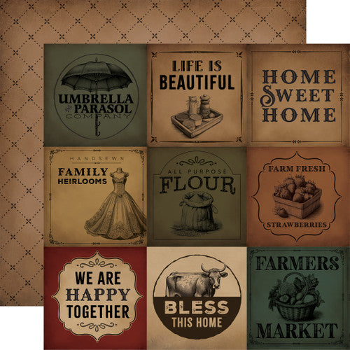 Vintage Market Collection Paper Pack 12"X12"