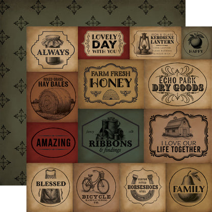 Vintage Market Collection Paper Pack 12"X12"