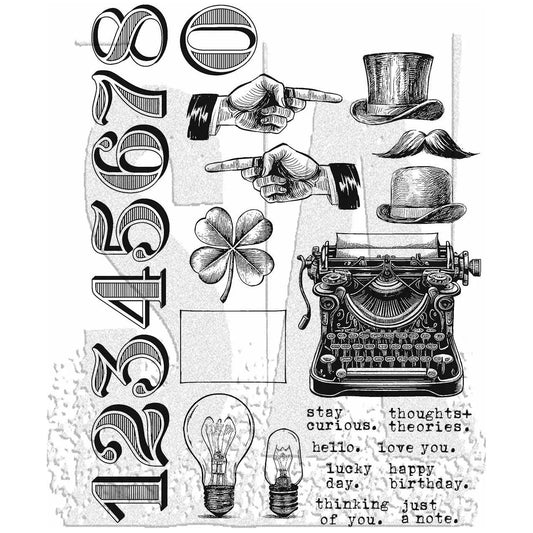 Tim Holtz Cling Rubber Stamps Curiosity Shop