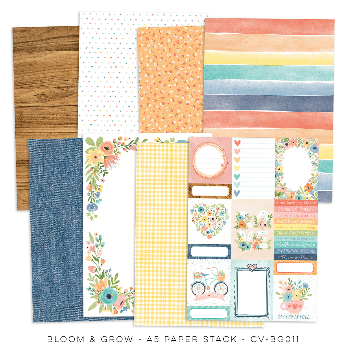 Cocoa Vanilla - Bloom & Grow  A5 Paper Stack