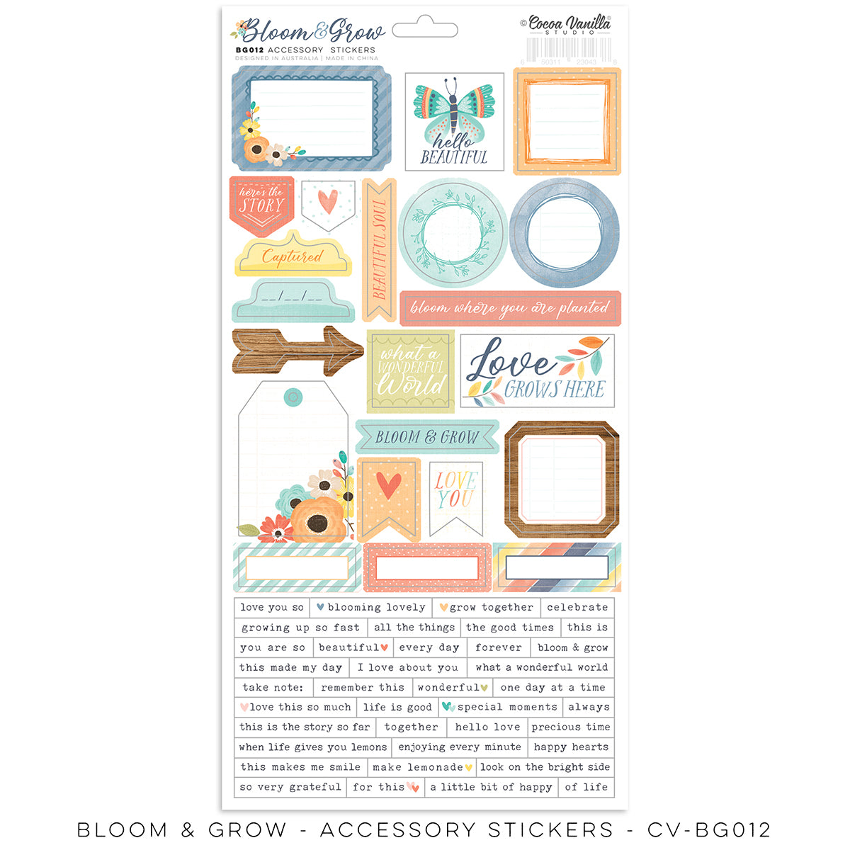 Cocoa Vanilla - Bloom & Grow Collection Kit 12"x12"