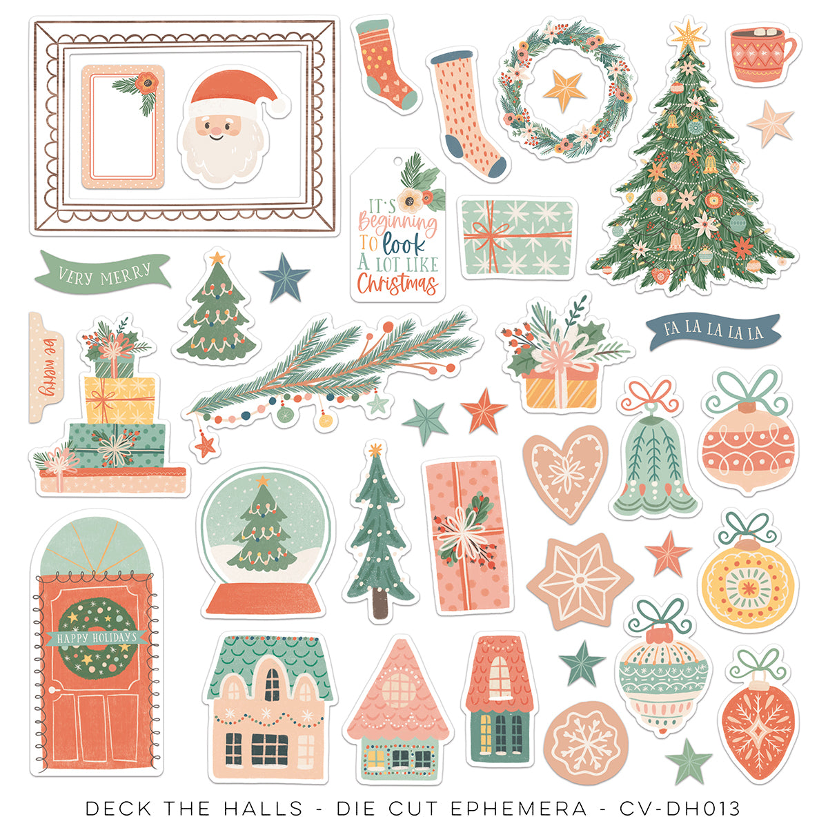 Cocoa Vanilla - Deck the Halls Die Cut Ephemera