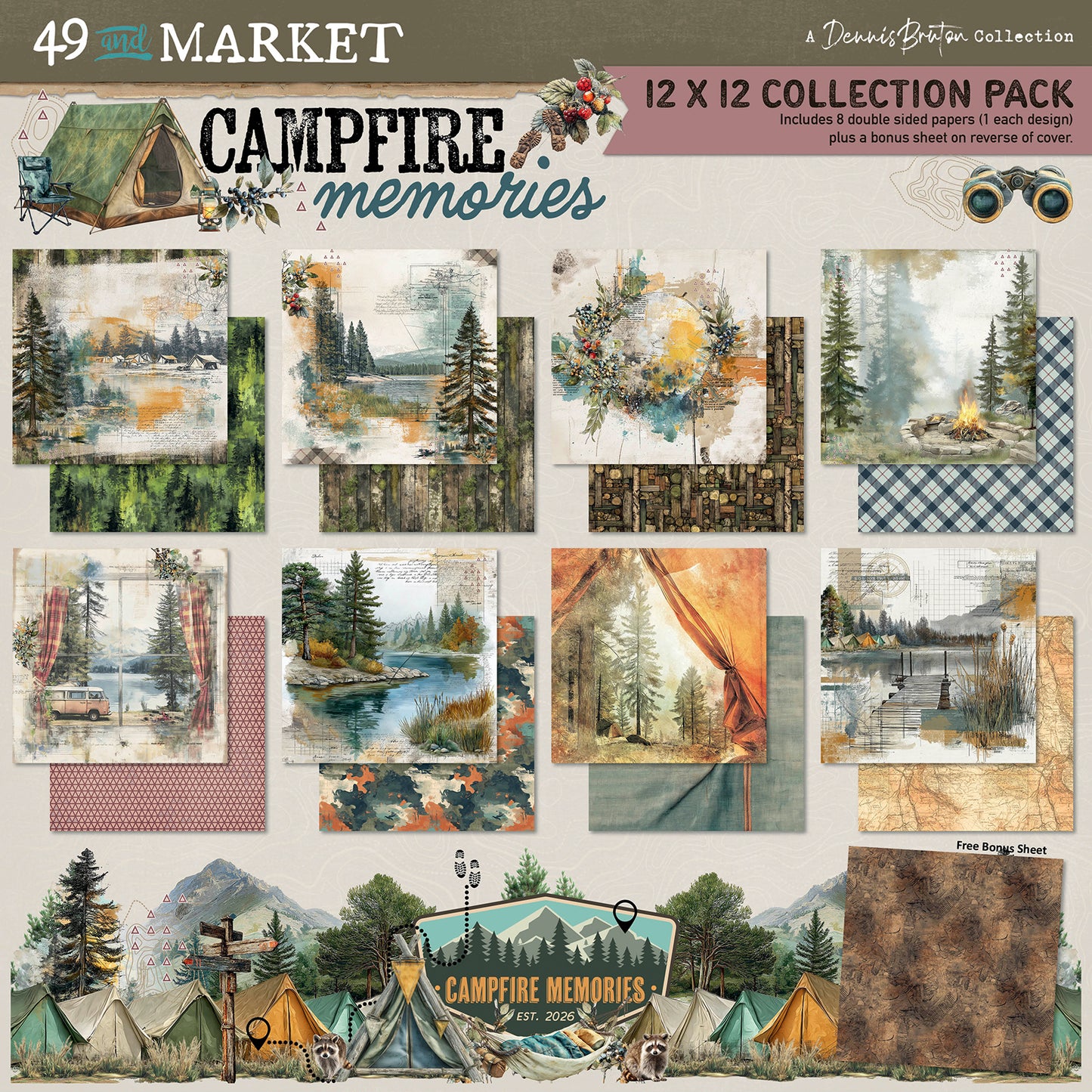 Campfire Memories 12x12 Collection Pack by Dennis Bruton