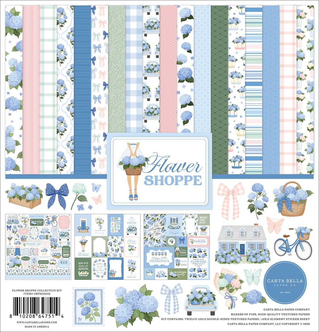 Carta Bella - Flower Shoppe Collection Paper Pack 12"X12"