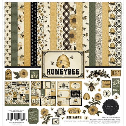 Carta Bella Paper - Honey Bee Collection Paper Pack 12"X12"
