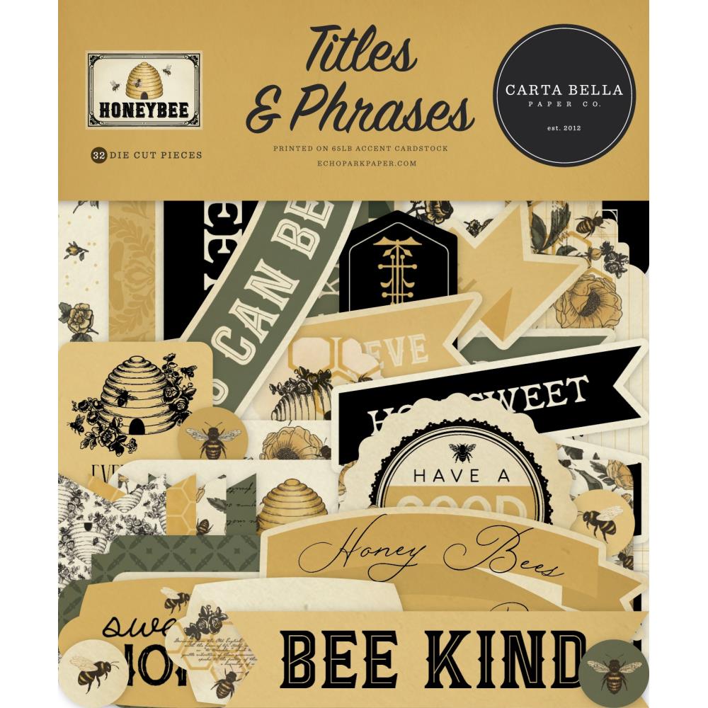 Carta Bella Paper - Honey Bee Ephemera - Titles & Phrases