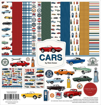 Carta Bella Paper Co - Cars Collection Paper Pack 12"X12" by Steven Duncan