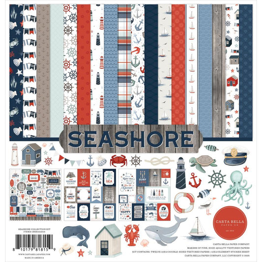 Carta Bella Paper Seashore Collection Paper Pack 12"X12"