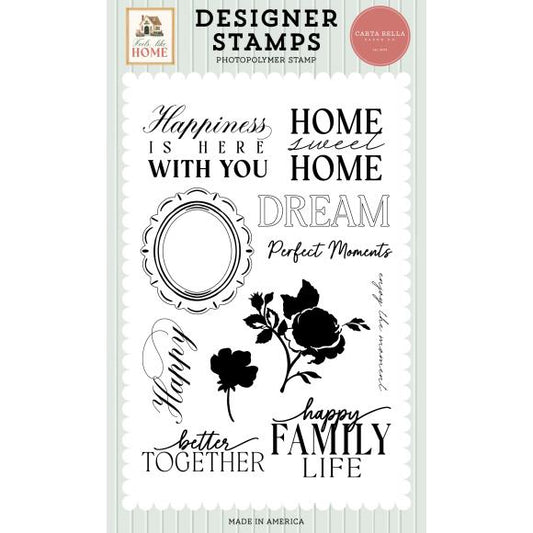 Carta Bella Papers - Feels Like Home Stamp Set - Here With You