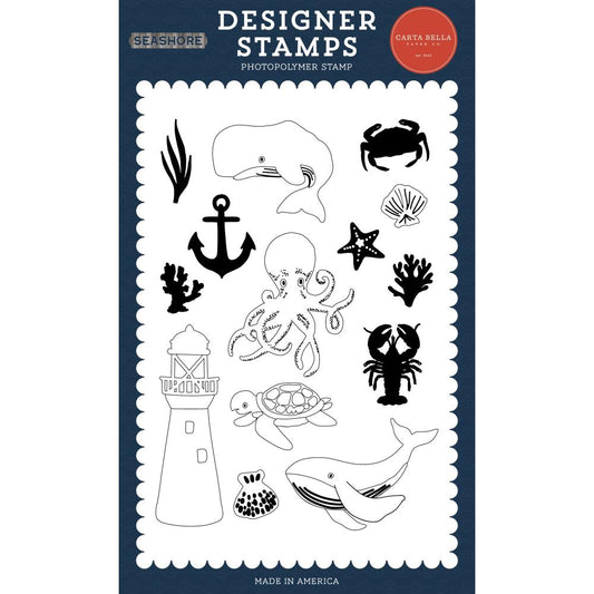 Carta Bella Papers Seashore Stamp Set - Sea Creatures
