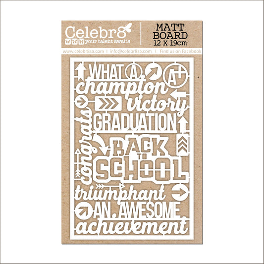 Celebr8 - Back to School - Chipboard Titles