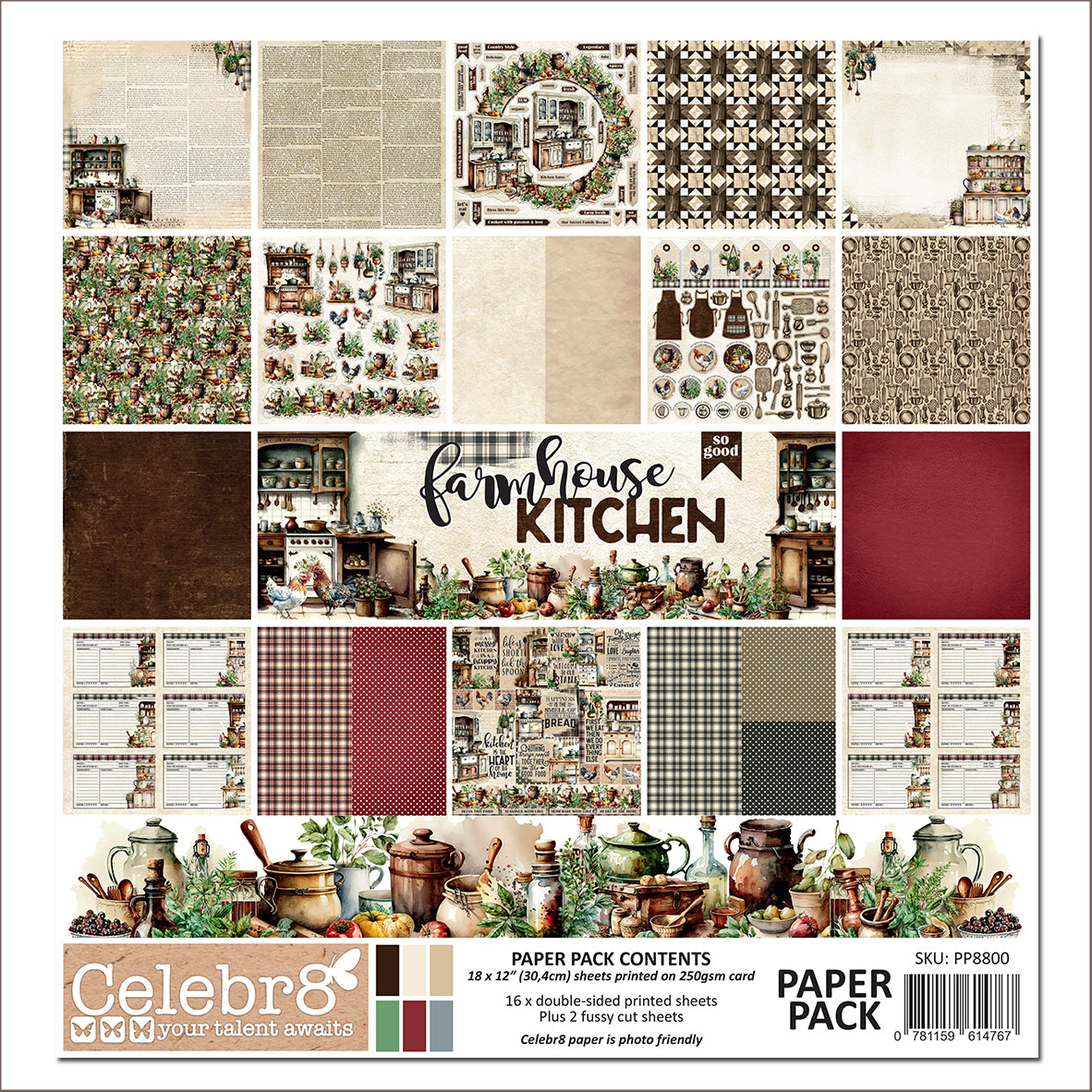 Celebr8 - Farmhouse Kitchen - Paper Pack