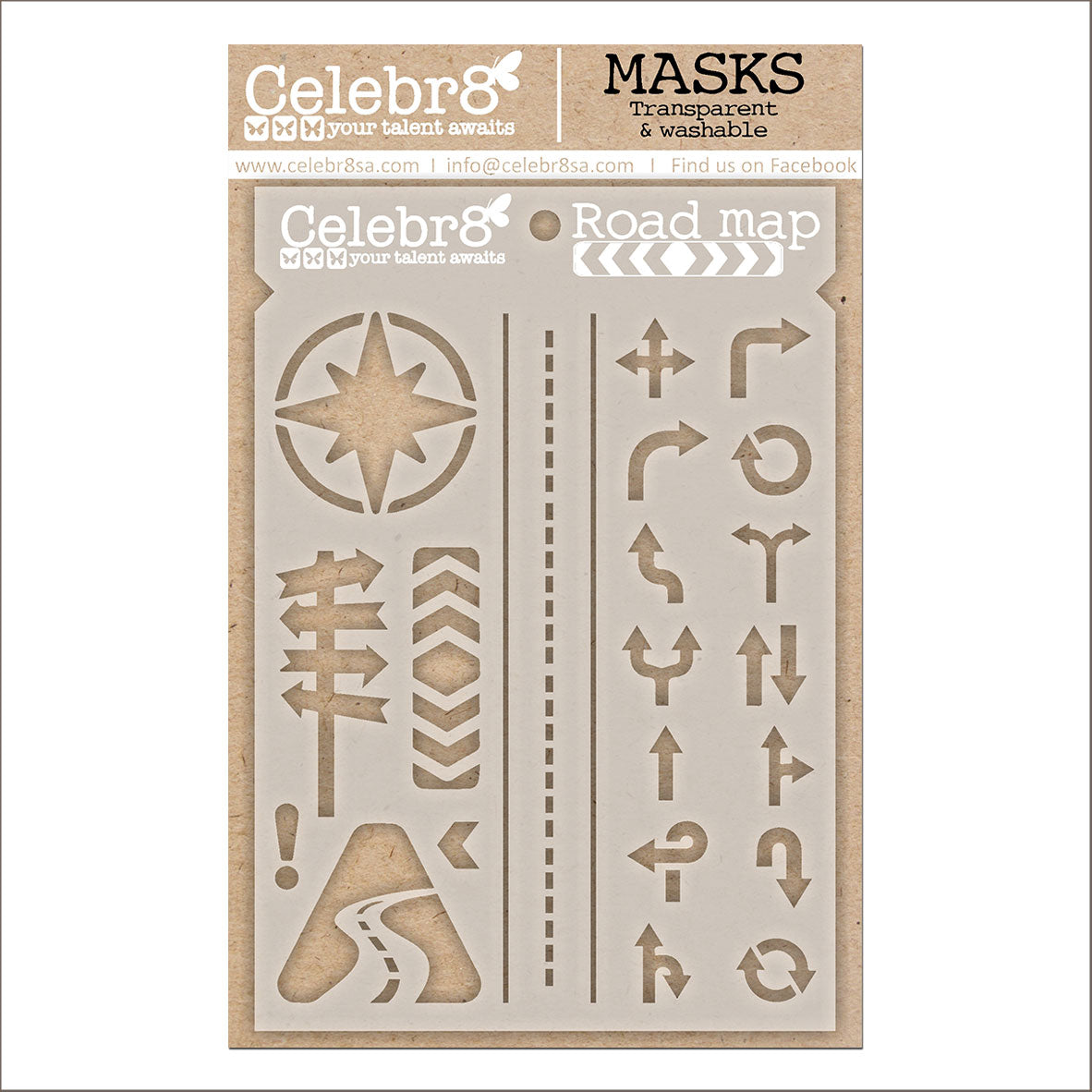 Celebr8 - Rugged Odyssey - Stencil - Road Elements