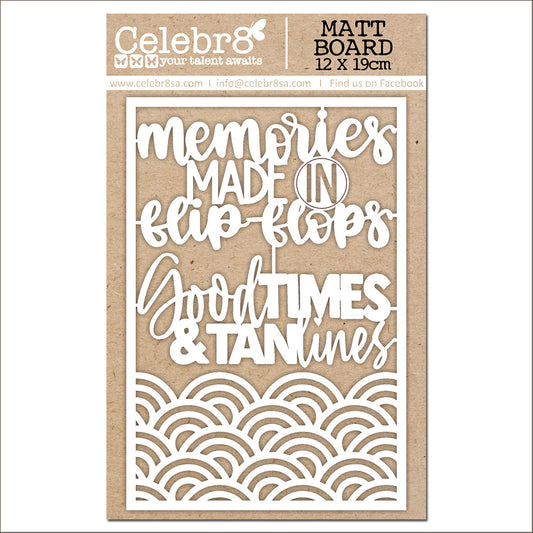 Celebr8 - Sandy Memories - Chipboard Titles