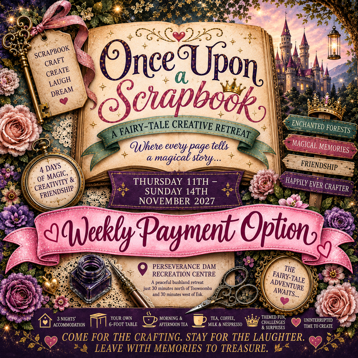 Once Upon a Scrapbook – 11th – 14th November 2027 Weekly Payments